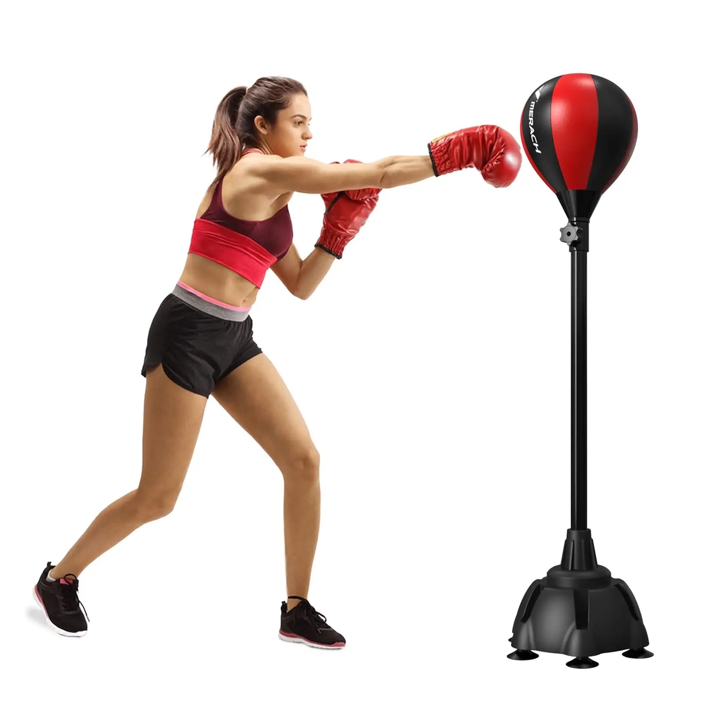 MERACH Punching Bag with Stand Punching Bag for Adults & Teens Adjustable Height Boxing Bag for Stress Relief & Fitness Home Gym